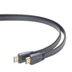 Gembird kábel HDMI High Speed (M-M), plochý, 1.8 m, čierny