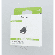 HAMA redukcia jack 3,5 mm na 2 cinch zásuvky, stereo