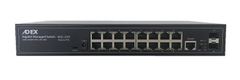 Switch Adex ADS216GRP-VPO-2FO-RM managovateľný, 16x GLAN, 15x PoE-in reverzný, 1x PoE-out, 2x SFP