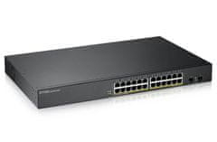 Zyxel GS1900-24HP v2, 24-port GbE L2 PoE Smart Switch, rackmount, 170 Watt