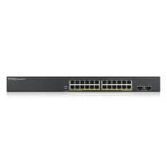 Zyxel GS1900-24HP v2, 24-port GbE L2 PoE Smart Switch, rackmount, 170 Watt