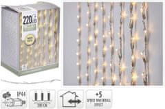 HOMESTYLING Svetelná reťaz VODOPÁD teplá biela 220 LED / 2 m