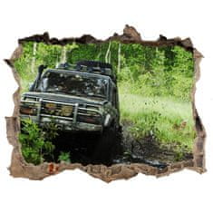 Wallmuralia.sk Foto fotografie díra na zeď Jeep v lese 120x81 cm