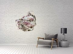 Wallmuralia.sk Diera 3D v stene na stenu Magnólie kvety 125x125 cm