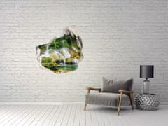 Wallmuralia.sk Diera 3D fototapety nálepka Vodopád 125x125 cm