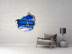 Wallmuralia.sk Diera 3D v stene na stenu Domy v tatrách 100x100 cm