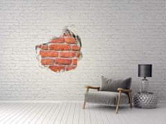 Wallmuralia.sk Diera 3D fototapety nálepka Tehlová stena 100x100 cm