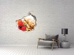 Wallmuralia.sk Diera 3D fototapety nálepka Lahodné palacinky 125x125 cm