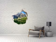 Wallmuralia.sk Díra 3D ve zdi nálepka Morské oko tatry 125x125 cm