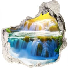 Wallmuralia.sk Diera 3D fototapety nástenná Vodopád krka 125x125 cm