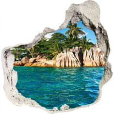 Wallmuralia.sk Diera 3D fototapety na stenu Tropický ostrov 125x125 cm