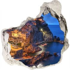 Wallmuralia.sk Díra 3D ve zdi nálepka Manarola taliansko 125x125 cm