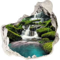 Wallmuralia.sk Diera 3D fototapety na stenu Vodopád v džungli 75x75 cm