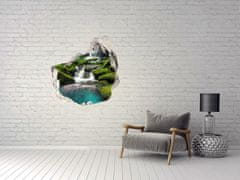 Wallmuralia.sk Diera 3D fototapety na stenu Vodopád v džungli 75x75 cm