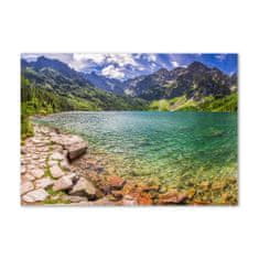 Wallmuralia.sk Foto obraz akrylové sklo Morské oko Tatry 100x50 cm 2 prívesky