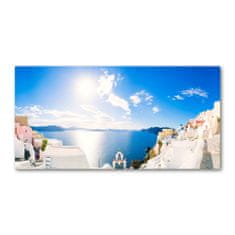 Wallmuralia.sk Foto obraz akryl do obývačky Santorini Grécko 100x50 cm 2 prívesky