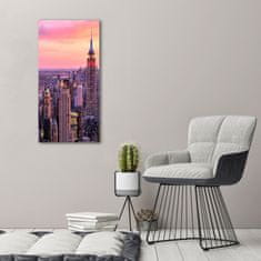 Wallmuralia.sk Vertikálny foto obraz akrylový New York západ slnka 50x100 cm 2 prívesky