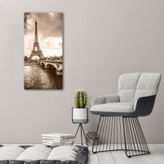 Wallmuralia.sk Vertikálny foto obraz akrylový Eiffelová veža Paríž 50x100 cm 2 prívesky