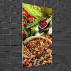 Wallmuralia.sk Vertikálny moderný foto-obraz akryl na stenu Pizza 50x125 cm 2 prívesky