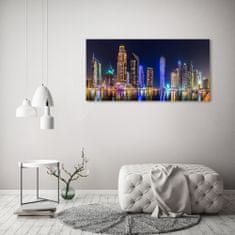 Wallmuralia.sk Foto obraz akryl do obývačky Nočný Dubai 100x50 cm 2 prívesky