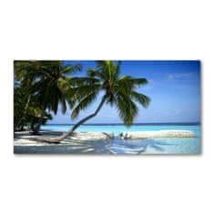 Wallmuralia.sk Foto obraz akryl do obývačky Tropická pláž 100x50 cm 2 prívesky