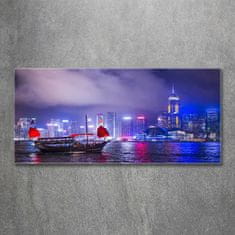 Wallmuralia.sk Foto obraz akryl do obývačky Nočné Hongkong 100x70 cm 2 prívesky