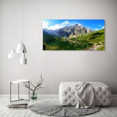 Wallmuralia.sk Foto obraz akryl do obývačky Morské oko Tatry 100x50 cm 2 prívesky