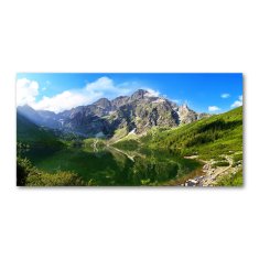 Wallmuralia.sk Foto obraz akryl do obývačky Morské oko Tatry 100x50 cm 2 prívesky