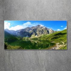 Wallmuralia.sk Foto obraz akryl do obývačky Morské oko Tatry 100x50 cm 2 prívesky