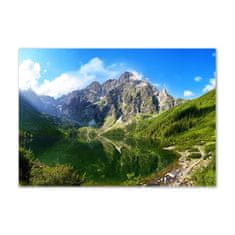 Wallmuralia.sk Foto obraz akryl do obývačky Morské oko Tatry 100x50 cm 2 prívesky