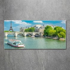 Wallmuralia.sk Foto obraz akryl do obývačky Seina paríž 100x50 cm 2 prívesky