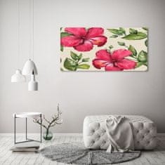 Wallmuralia.sk Foto obraz akryl do obývačky Ružový hibiskus 100x50 cm 2 prívesky