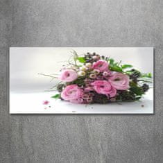 Wallmuralia.sk Foto obraz akryl do obývačky Kytica ruží 125x50 cm 2 prívesky