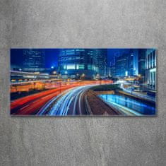 Wallmuralia.sk Foto obraz akryl do obývačky Nočné Hongkong 100x50 cm 2 prívesky