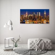 Wallmuralia.sk Foto obraz akryl do obývačky Manhattan noc 100x50 cm 2 prívesky