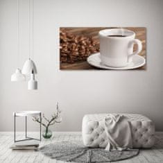 Wallmuralia.sk Foto obraz akryl do obývačky Šálka kávy 100x50 cm 2 prívesky