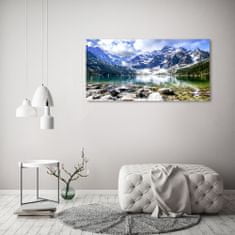 Wallmuralia.sk Foto obraz akryl do obývačky Morské oko Tatry 100x50 cm 2 prívesky