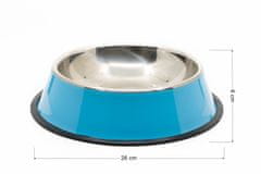 limaya nerezová miska pre psov a mačky s protišmykovou gumou modrá 26 cm