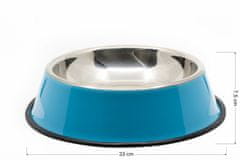 limaya nerezová miska pre psy a mačky s protišmykovou gumou modrá 34 cm