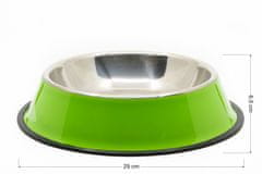 limaya nerezová miska pre psy a mačky s protišmykovou gumou zelená 30 cm