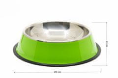 limaya nerezová miska pre psov a mačky s protišmykovou gumou zelená 26 cm