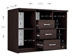 CASARREDO Komoda 2D3S MIMA 120 wenge