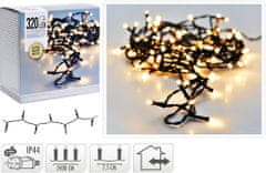 HOMESTYLING Vianočná svetelná reťaz teplá biela 320 LED / 24 m