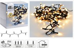 HOMESTYLING Vianoční svetelná reťaz teplá biela 480 LED / 36 m