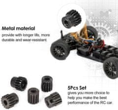 YUNIQUE GREEN-CLEAN Ozubené kolesá 13T 14T 15T 16T 17T 48Dp 3,175Mm hriadeľový prevodový modul pinion pre bezkartáčový motor 1:10 1/10 Rc monštrum / bugina / nákladné auto