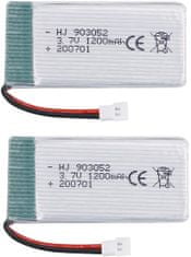 YUNIQUE GREEN-CLEAN 2ks Nabíjateľná Lipo batéria (3,7v, 1200mAh Lipo) pre Rc drony Syma X5SC X5SW Quadcopters