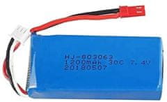 YUNIQUE GREEN-CLEAN 2ks Nabíjateľné Lipo batérie (7,4V 1200mAh) pre Rc drony Quadcopters MJX X101, Yizhan X6 Tarantula, JJRC H16