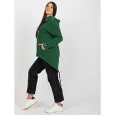 RELEVANCE Dámska mikina s nápismi plus size BRENDA tmavo zelená RV-BL-8266.34P_390951 Univerzálne