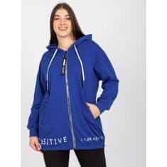 RELEVANCE Dámska mikina plus size bez zipsu s nápisom SADIE tmavo modrá RV-BL-8302.78_391552 Univerzálne