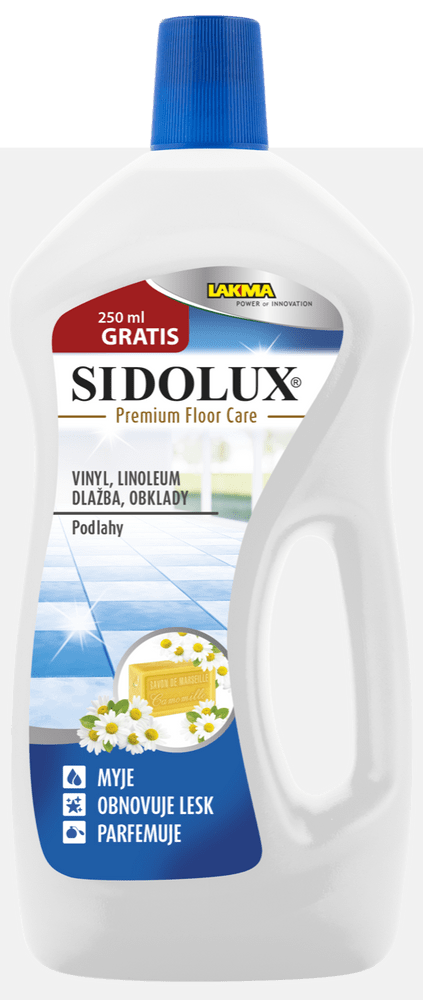 LAKMA Sidolux Premium Floor Care Vinyl, Linoleum, Dlažba, Obklady - Marseilsské mydlo 1 l